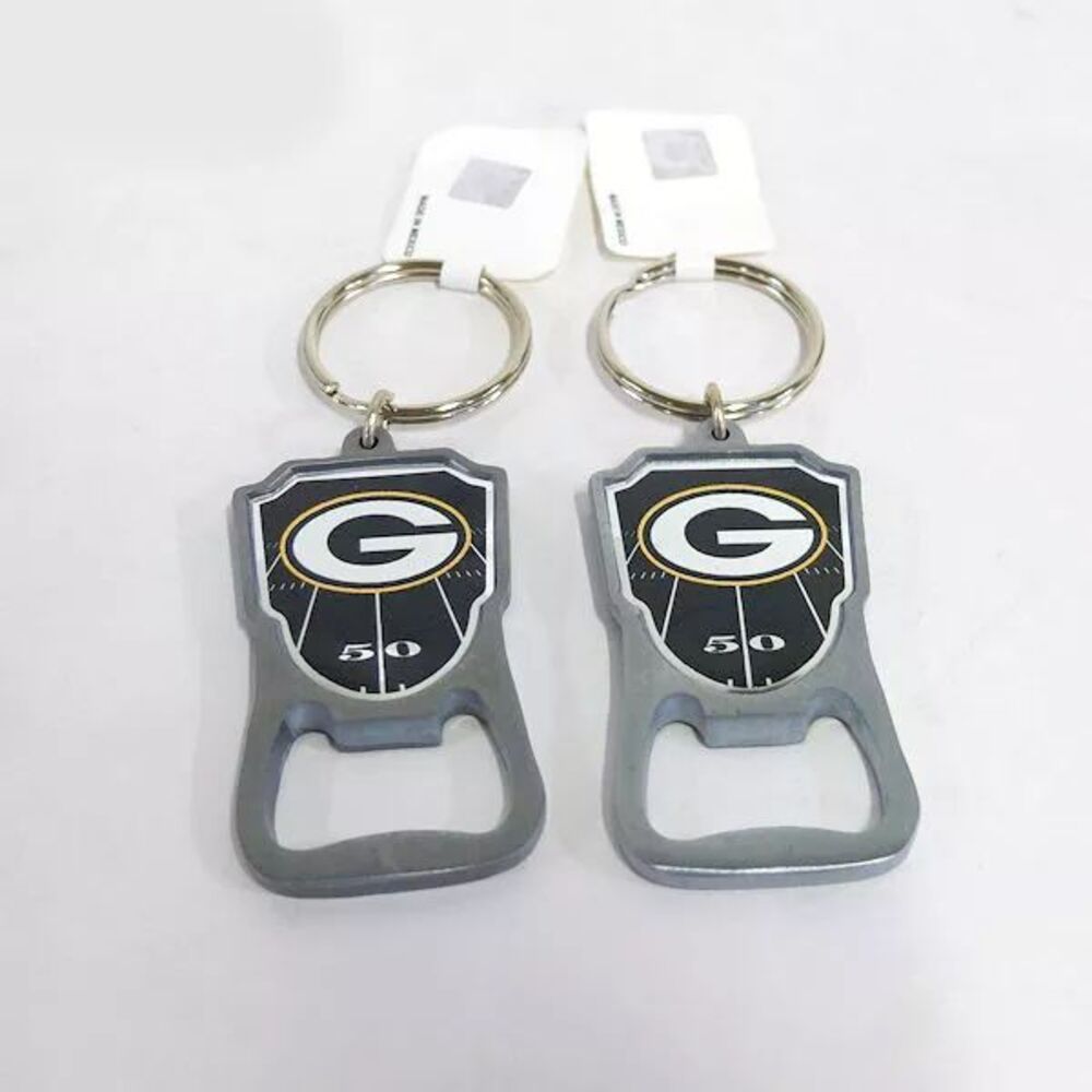 NFL Green Bay Packers Keychain with Bottle Opener, Set of 2